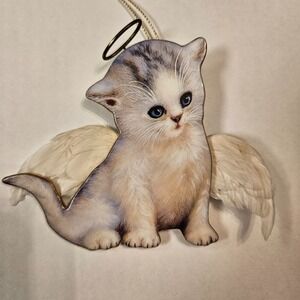 Bradford Editions "Misty" Kitten Angel Ornament Purr-fect Little Angels